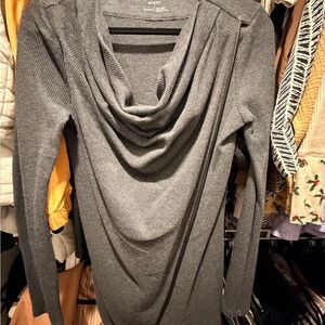 Andrew Marc Charcoal Cowl Neck Sweater
